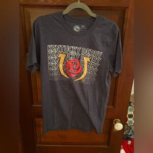 Kentucky Derby T-Shirt  M Gray Sport Horse Racing Men’s Graphic Tee
